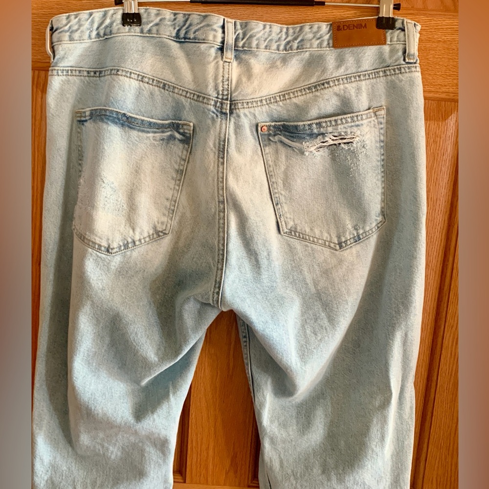 Destroyed Distressed Low Waist Boyfriend Jeans &Denim By H&M Women’s 33/32 - Picture 4 of 12